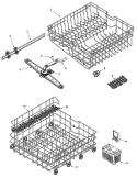 TRACK & RACK ASSEMBLY Diagram and Parts List for MDBS561AWB  Maytag Dishwasher