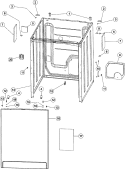 CABINET & FRONT PANEL Diagram and Parts List for CAV2005AWW  Magic Chef Washer