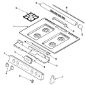 Part Location Diagram of 2001M276-09 Whirlpool COOKTOP