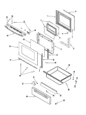 DOOR / DRAWER Diagram and Parts List for MGS5752BDW  Maytag Range