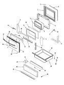 DOOR / DRAWER (STL) Diagram and Parts List for MGS5775BDS  Maytag Range
