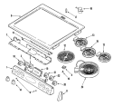 CONTROL PANEL / TOP ASY Diagram and Parts List for MES5875BAN  Maytag Range