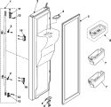 FREEZER DOOR Diagram and Parts List for RS265LABP  Maytag Refrigerator