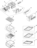 Part Location Diagram of DA63-01286C Samsung Drawer Front Cover Frame