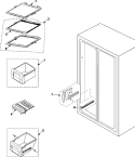 Part Location Diagram of DA97-03230A Samsung Assembly SHELF FRE-MID;A-TOP