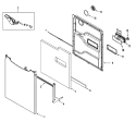 DOOR Diagram and Parts List for MDB7601AWB  Maytag Dishwasher