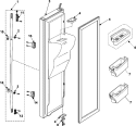 FREEZER DOOR Diagram and Parts List for RS269LARS  Maytag Refrigerator