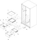 CRISPER ASSY Diagram and Parts List for ASD2627KEB  Amana Refrigerator