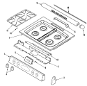 Part Location Diagram of 2001M231-09 Whirlpool COOKTOP