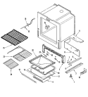 OVEN / BASE Diagram and Parts List for MGS5775BDS  Maytag Range