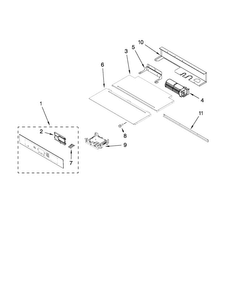 Control Panel Parts Diagram and Parts List for JMW2330WS01  Jenn-Air Microwave
