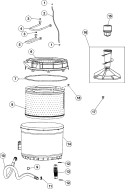 INNER - OUTER TUB Diagram and Parts List for MAV4758AWW  Maytag Washer