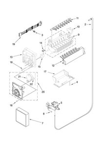 Icemaker Parts Diagram and Parts List for MSD2553WEB00  Maytag Refrigerator