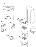 REFRIGERATOR SHELVES Diagram and Parts List for RS2644SL  Maytag Refrigerator