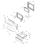 DOOR / DRAWER Diagram and Parts List for MERS755RAW  Maytag Range