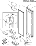 REFRIGERATOR DOOR Diagram and Parts List for JS2628HEKB  Jenn-Air Refrigerator