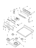 CONTROL PANEL / TOP ASSEMBLY Diagram and Parts List for MER5875RAN  Maytag Range