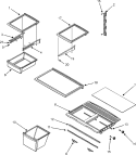 SHELVES & ACCESSORIES Diagram and Parts List for CT21G8W  Crosley Refrigerator