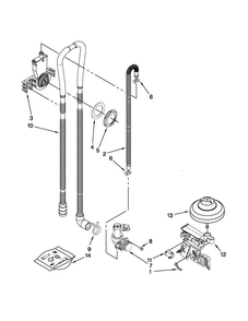 Fill, Drain And Overfill Parts Diagram and Parts List for MDB4709PAB2  Maytag Dishwasher