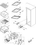 REFRIGERATOR SHELVES Diagram and Parts List for RS257BARB  Maytag Refrigerator