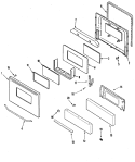 DOOR / DRAWER Diagram and Parts List for MBR1415AGW  Maytag Range