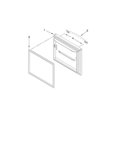 Freezer Door Parts Diagram and Parts List for ABB2222FEQ2  Amana Refrigerator