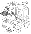 OVEN / BASE Diagram and Parts List for MES5875BAN  Maytag Range