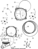 TUMBLER Diagram and Parts List for CYE3005AKW  Magic Chef Dryer