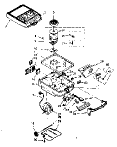 Base Assembly Diagram and Parts List for 11623882  Kenmore Canister Vacuum
