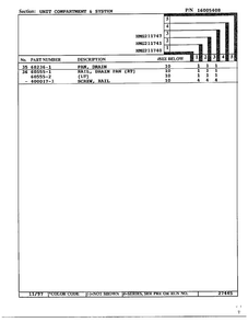 Unit Compartment And System Page 3 Diagram and Parts List for 211740  Admiral Refrigerator