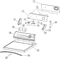 CONTROL PANEL & TOP Diagram and Parts List for ADE7005AYW  Admiral Dryer