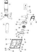 BASE, HEATER & MOTOR Diagram and Parts List for MDE5806AYK  Maytag Dryer