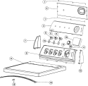 CONTROL PANEL & TOP Diagram and Parts List for MDGT446AWW  Maytag Dryer