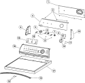 CONTROL PANEL & TOP Diagram and Parts List for NDE5805AYW  Amana Dryer