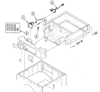 Coin Drop 1 Diagram and Parts List for SWFX71NN3000  Speed Queen Washer