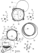 TUMBLER Diagram and Parts List for MDGT446AWW  Maytag Dryer