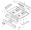Part Location Diagram of 74010925 Whirlpool End Cap - Black - Left Side