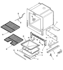 OVEN / BASE Diagram and Parts List for AGS5730BDQ  Amana Range