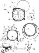 TUMBLER Diagram and Parts List for CDE9505AZW  Crosley Dryer