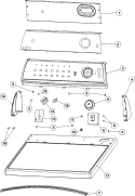 CONTROL PANEL & TOP Diagram and Parts List for MDGT236AWW  Maytag Dryer