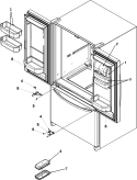 REF DR STORAGE & CENTER HINGES Diagram and Parts List for AFC2033DRB  Amana Refrigerator