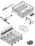 TRACK & RACK ASSEMBLY Diagram and Parts List for MDBTT70AWS  Maytag Dishwasher