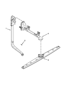 Upper Wash And Rinse Parts Diagram and Parts List for ADB1400PYB5  Amana Dishwasher