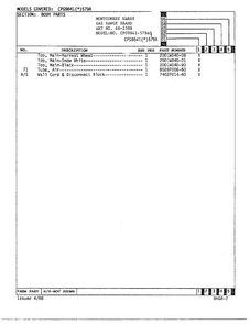 Gas Range Body Parts Page 4 Diagram and Parts List for 68-2598  Hardwick Range