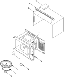 BODY / CAVITY / ELEMENTS Diagram and Parts List for MR1034CBD  Amana Microwave