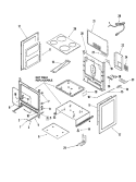 CABINET Diagram and Parts List for MER5555RCW  Maytag Range