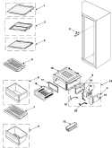 REFRIGERATOR SHELVES Diagram and Parts List for RH2777AT  Maytag Refrigerator