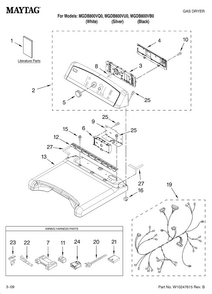 Part Location Diagram of W10201177 Whirlpool GUIDE, USE & CARE