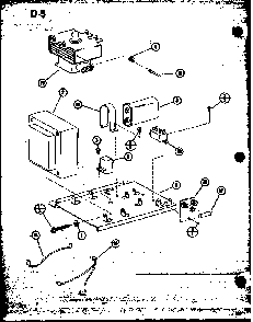Transformer And Magnetron Diagram and Parts List for RL6-5ET P76251-3M Amana Microwave