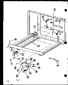 Latches/hardware Diagram and Parts List for R0-24-8 P73917-3M Amana Microwave